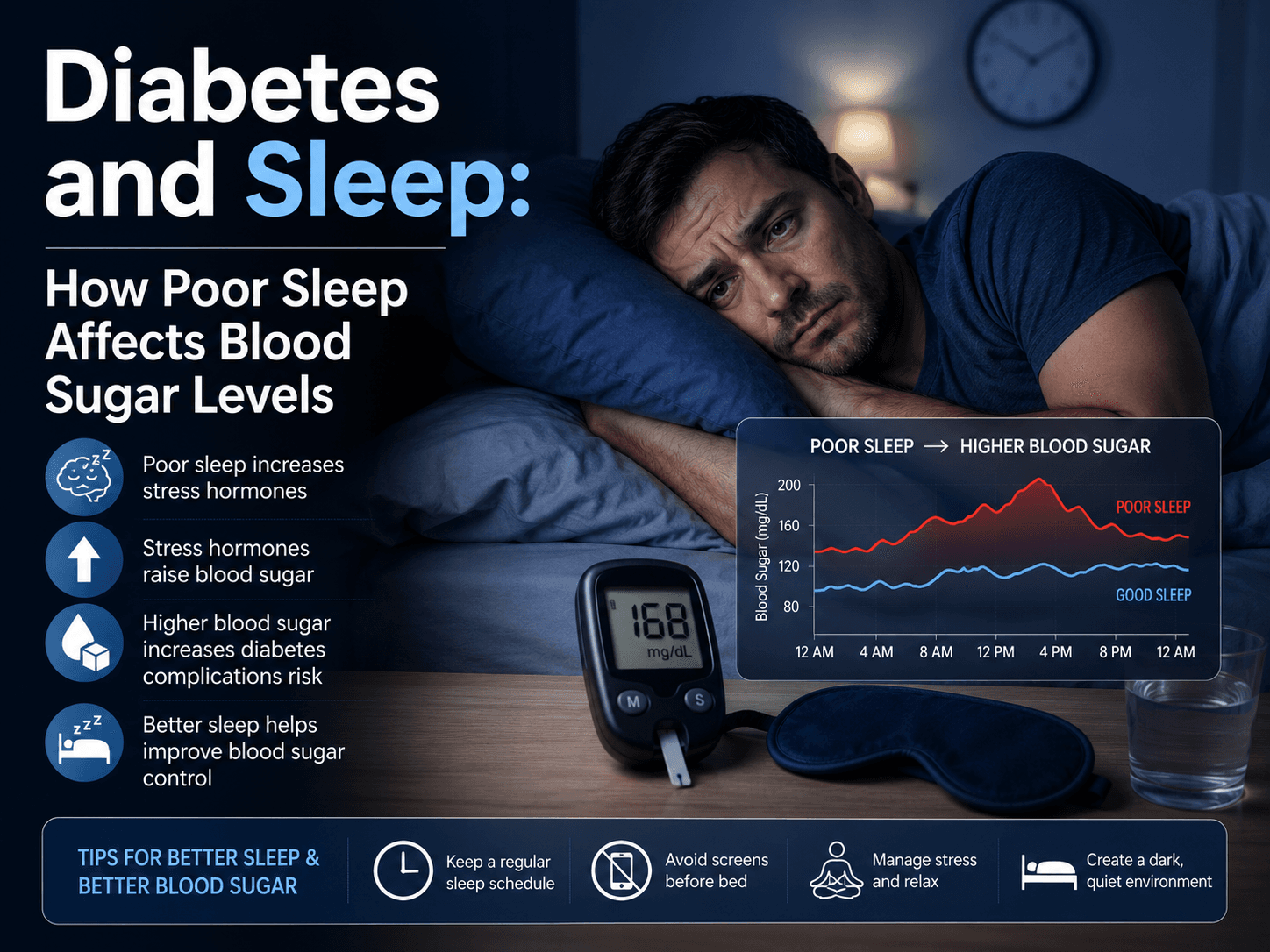 Diabetes And Sleep: How Poor Sleep Affects Blood Sugar Levels