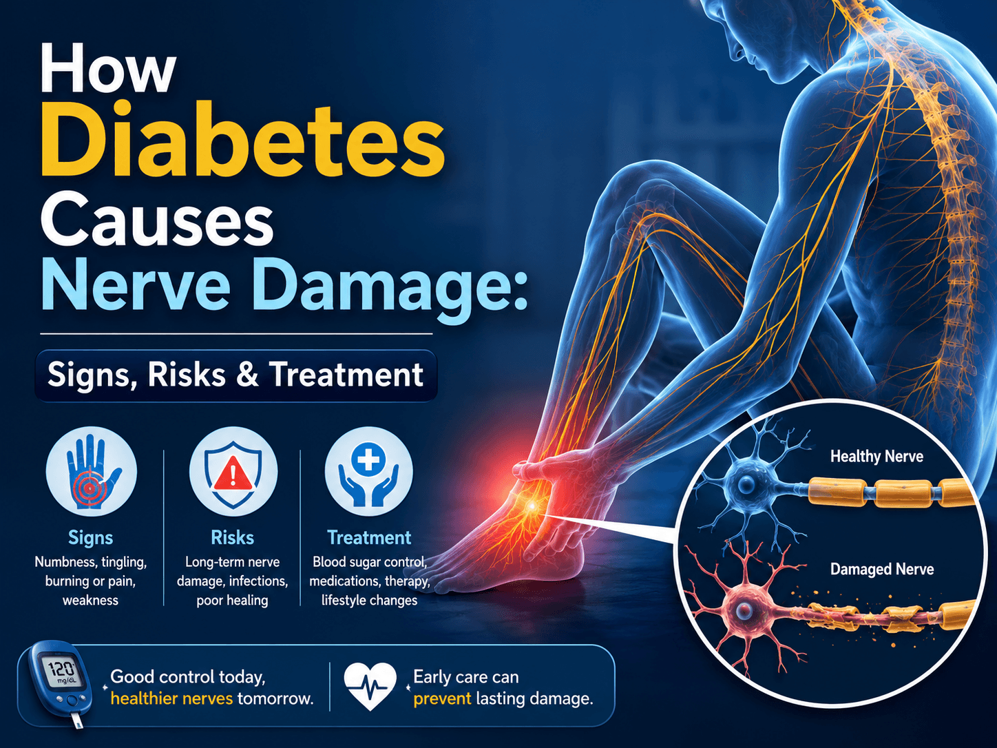 How Diabetes Causes Nerve Damage: Signs, Risks & Treatment